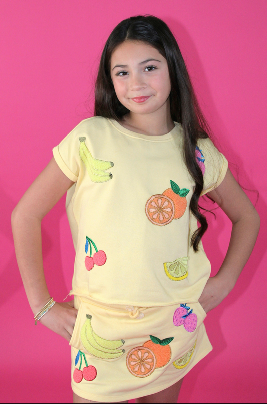 Chenille Embroidered Fruits Set