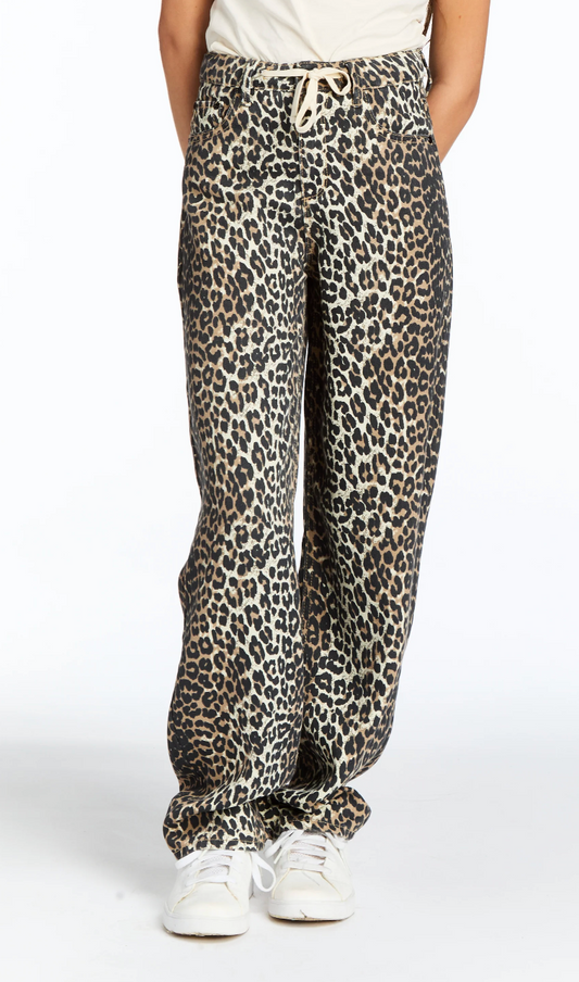 Cheetah Jeans with Draw String