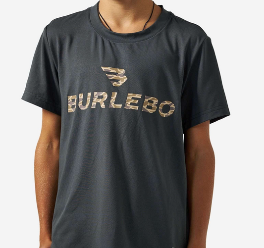 YOUTH GO TO TEE - FLYING B LOGO - GUN METAL GREY & GAUGE CAMO