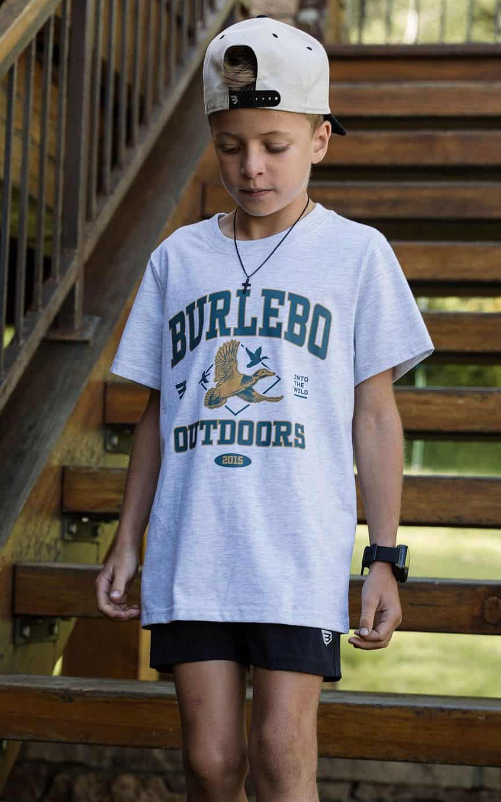 YOUTH SHORT SLEEVE TEE - FLY WILD - ASH GREY