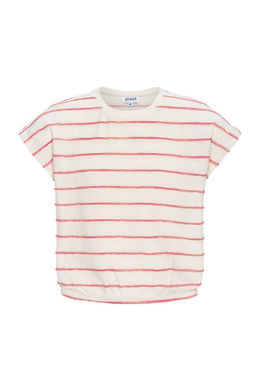 Hartley Top Coral Stripe