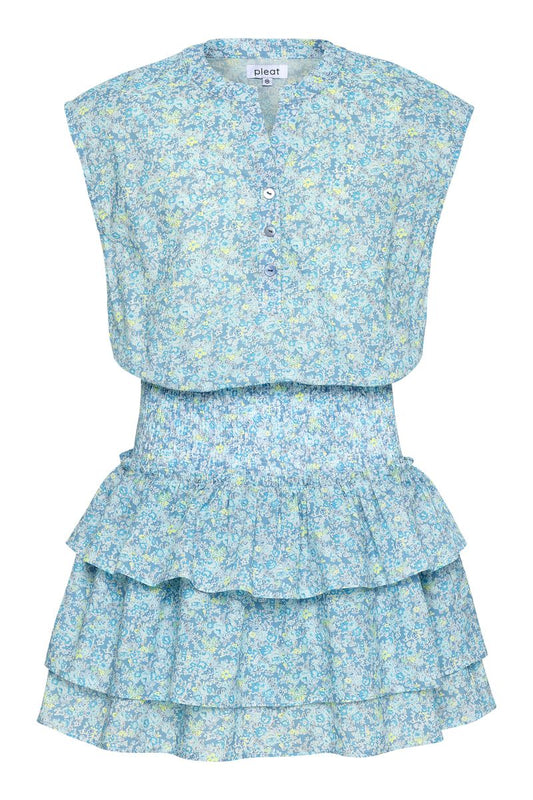 Drew Dress Aqua Floral