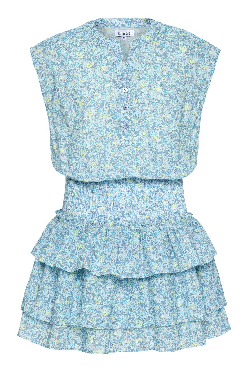 Drew Dress Aqua Floral