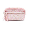 Quilted Floral Printed Pouch with Charm