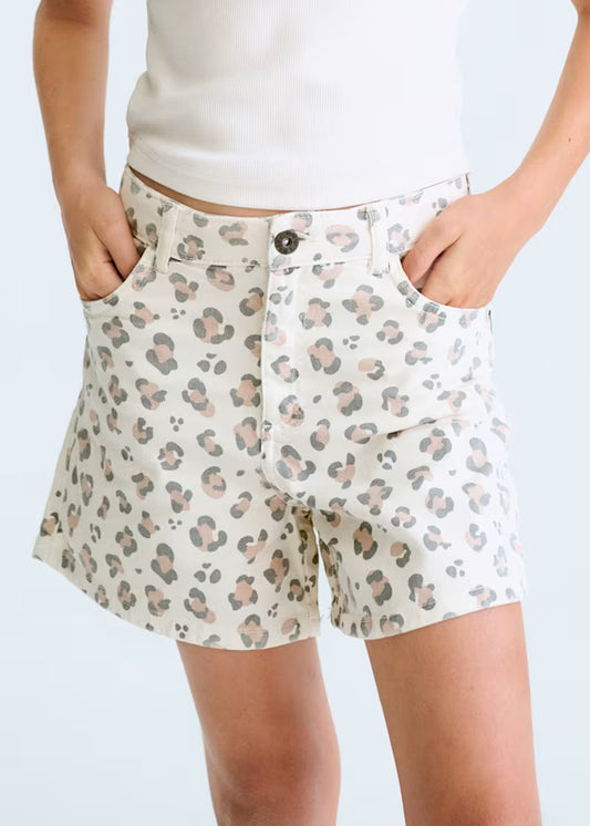 Cheeta Denim Shorts