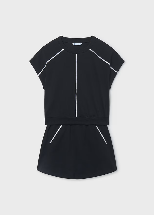 Black Comfy Skirt Set