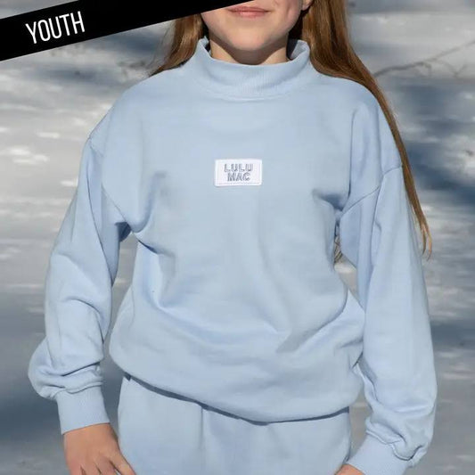 Girls Long Sleeve Lulu Mac Terry Cloth - Light Blue