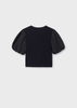Black Puff Sleeve Top