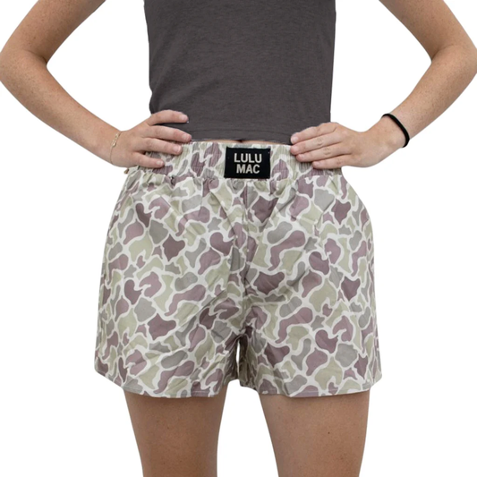 Girls Lulu Mac Light Camo Shorts