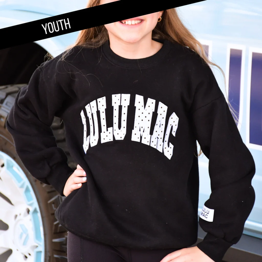 Black/White Polka Dot Sweatshirt