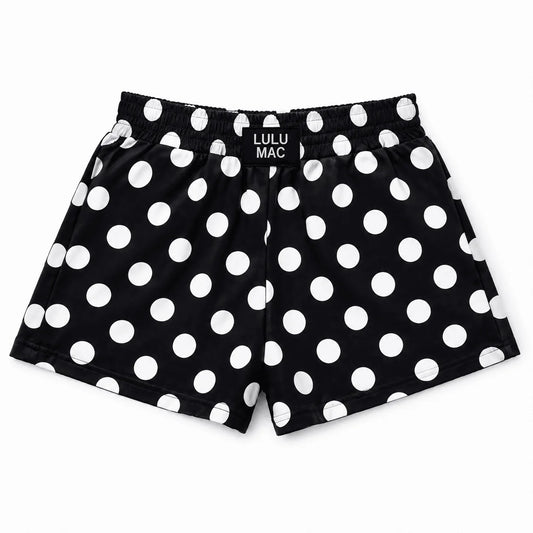 Lulu Mac Black Mini Polka Dot Shorts