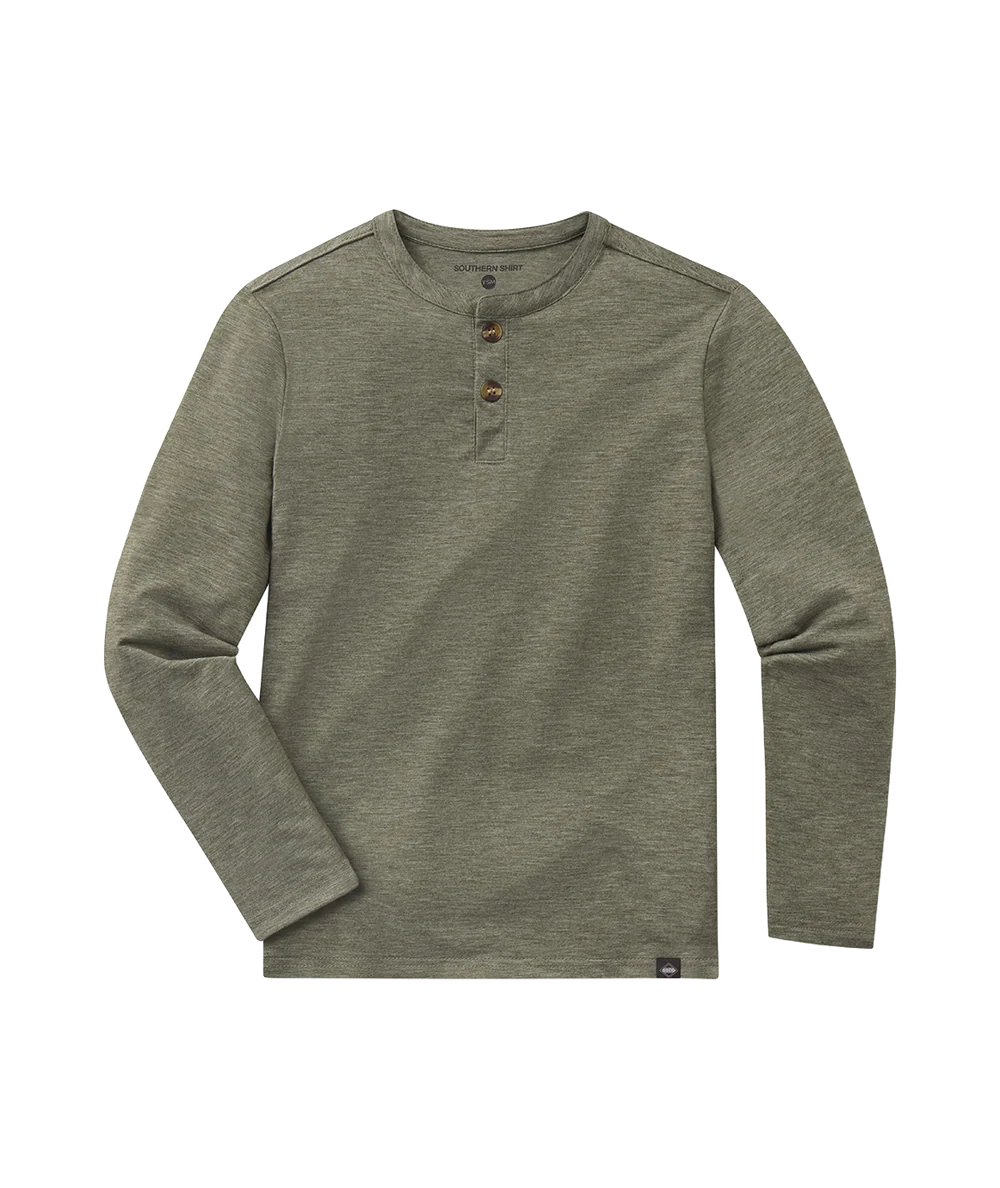 Max Comfort Henley LS - Spanish Moss