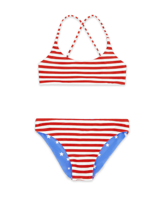 Waverly True Red Flag Swim - Reversible