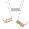 Collegiate Charm Word Necklaces
