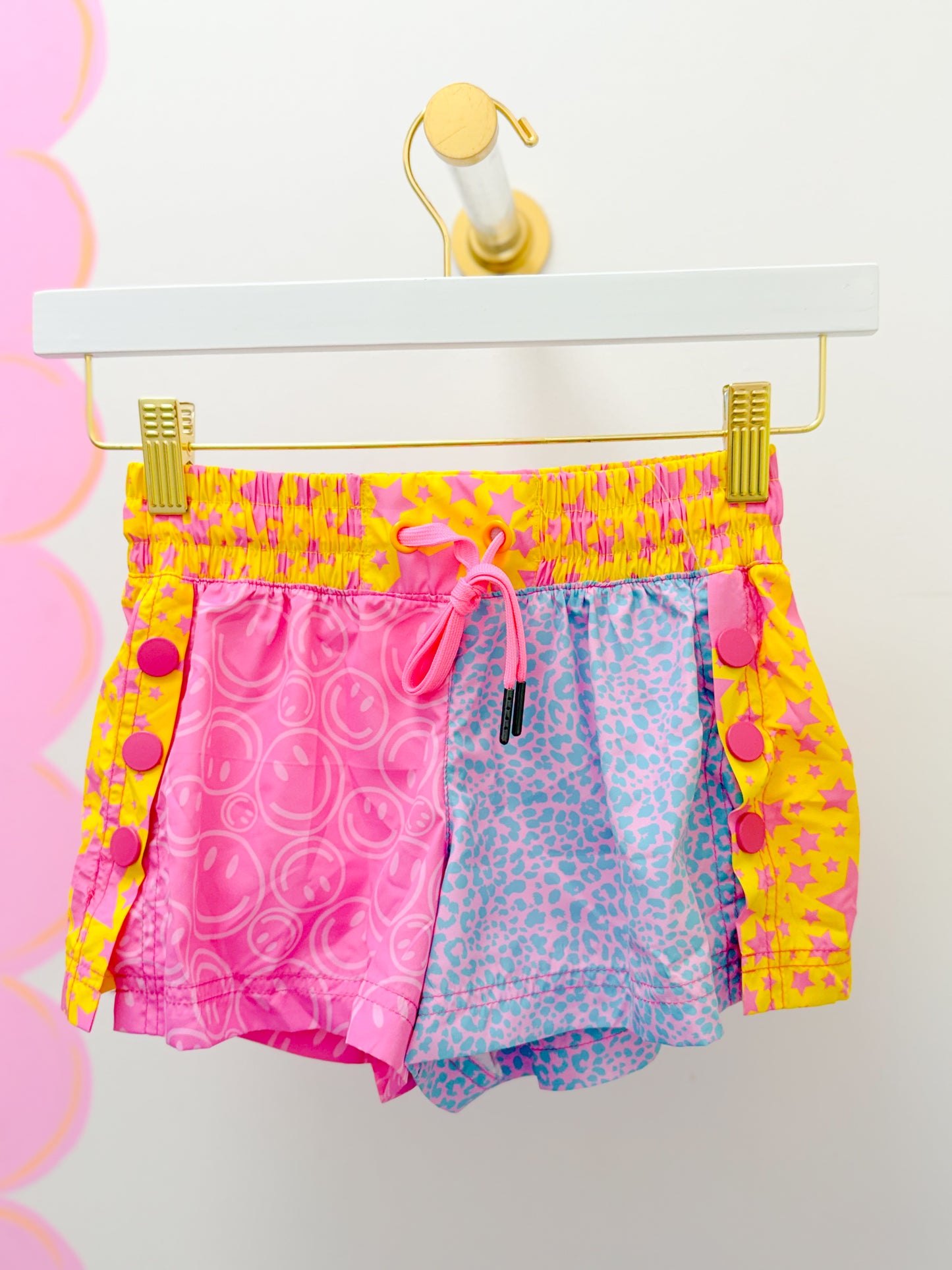 Star/Smiley Color Block Short