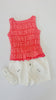 Smocked Red Gingham Tank