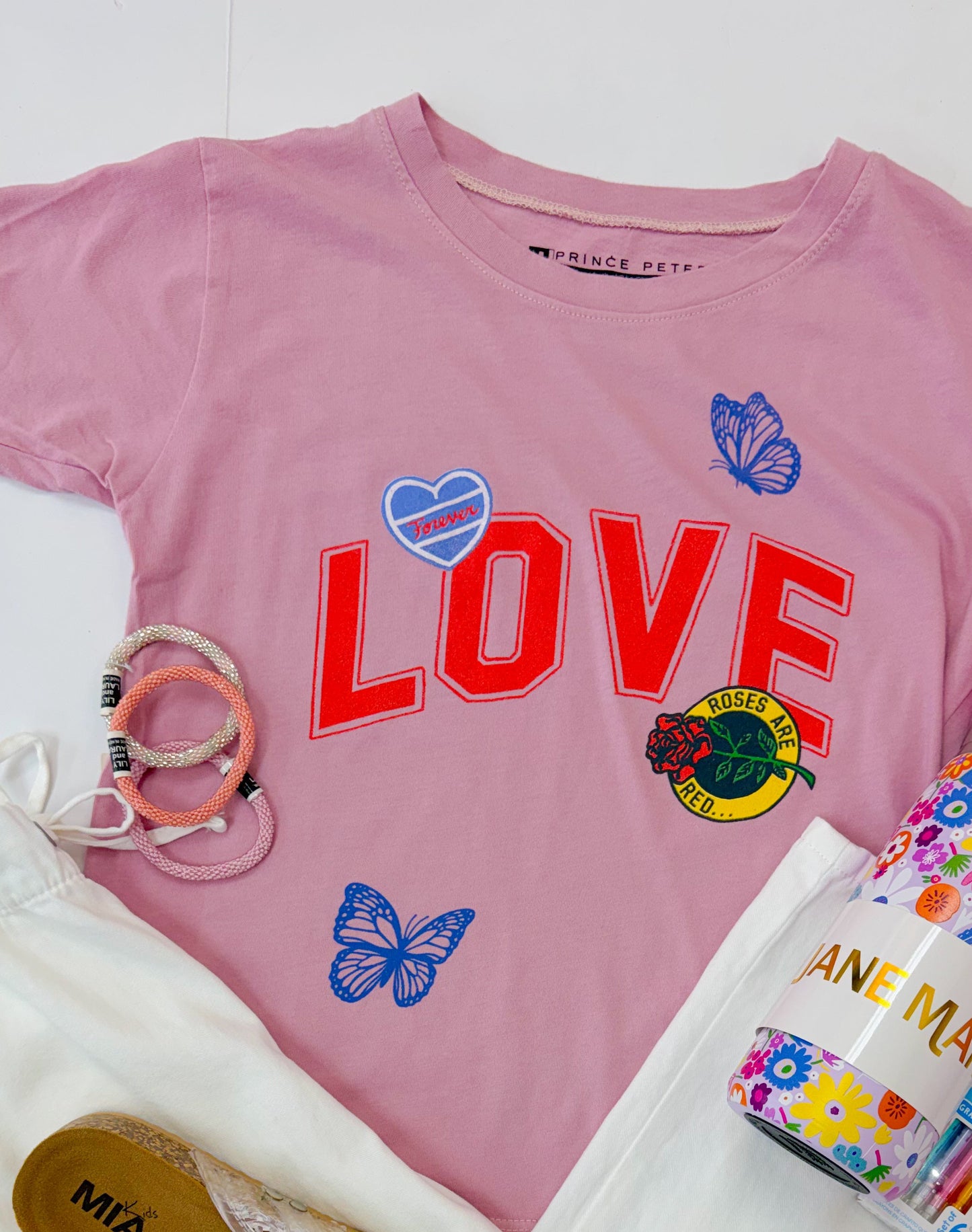Pink Love Symbols Graphic Tee