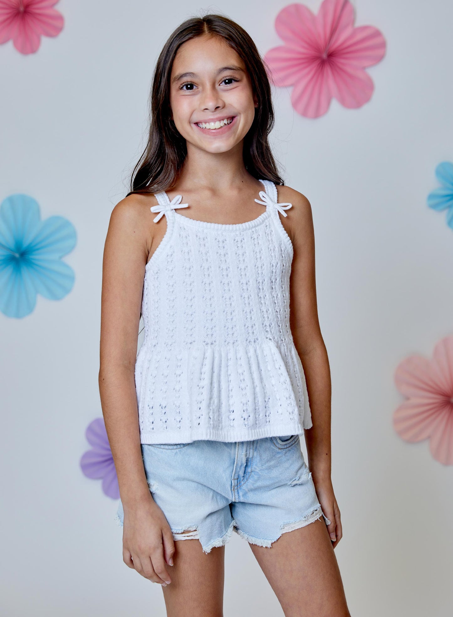 White Knitted Tank
