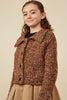 Girls Yarn Collared Button Sweater Cardigan