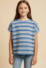 Girls Stripe Knit Boxy Tee