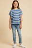 Girls Stripe Knit Boxy Tee