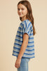 Girls Stripe Knit Boxy Tee