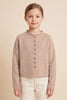 Girls Brushed Rolled Neck Cardigan