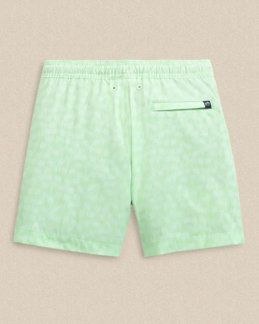Y Palmy Vibes Swim Trunk: Green Ash