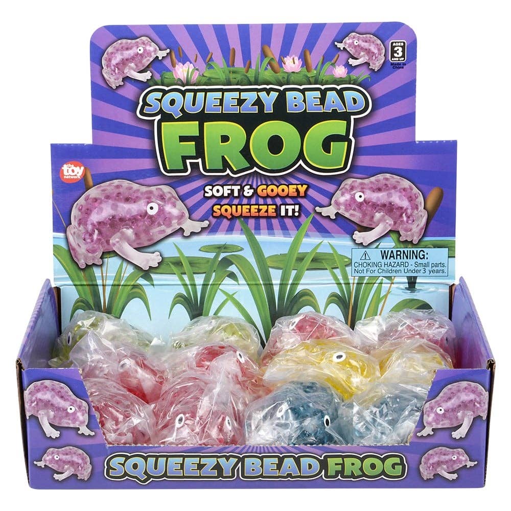 3.5" SQUEEZY BEAD FROG LLB Squishy Toys