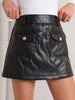 Quilted Faux Leather Skort