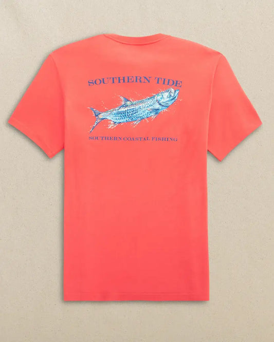 M SS Tarpon Southern Coastal Fishing Tee: Sunset Coral