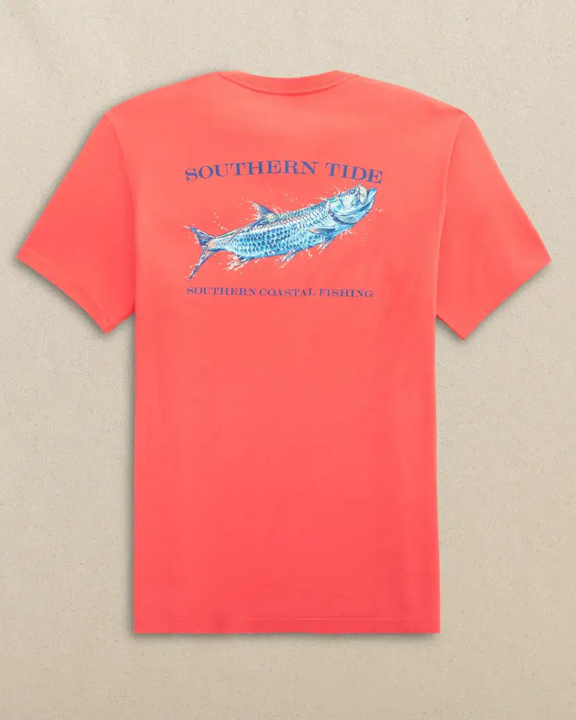 M SS Tarpon Southern Coastal Fishing Tee: Sunset Coral