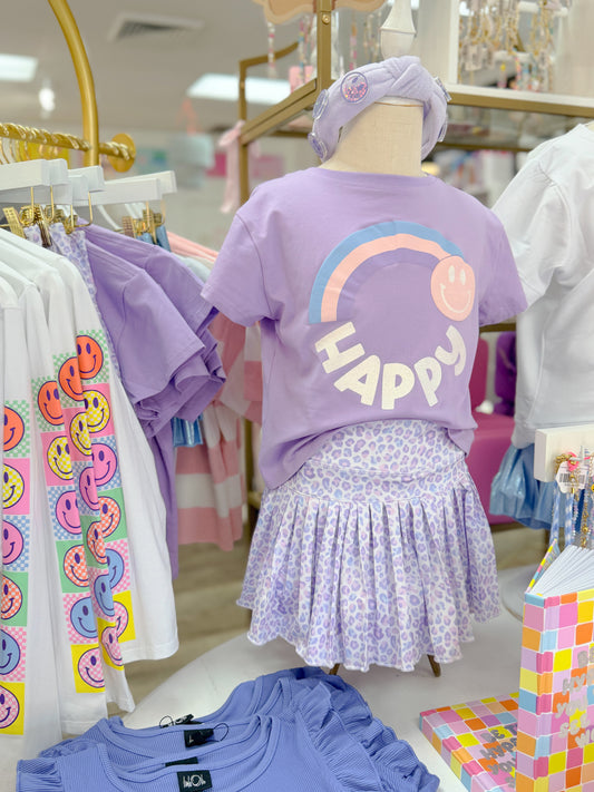 Glitter Happy Lavender Boxy Tee