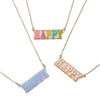 Collegiate Charm Word Necklaces