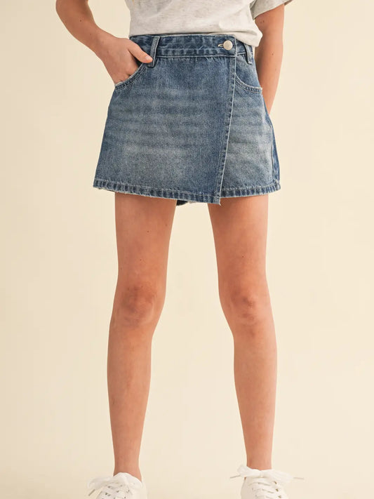 Tween Girl Denim Skort