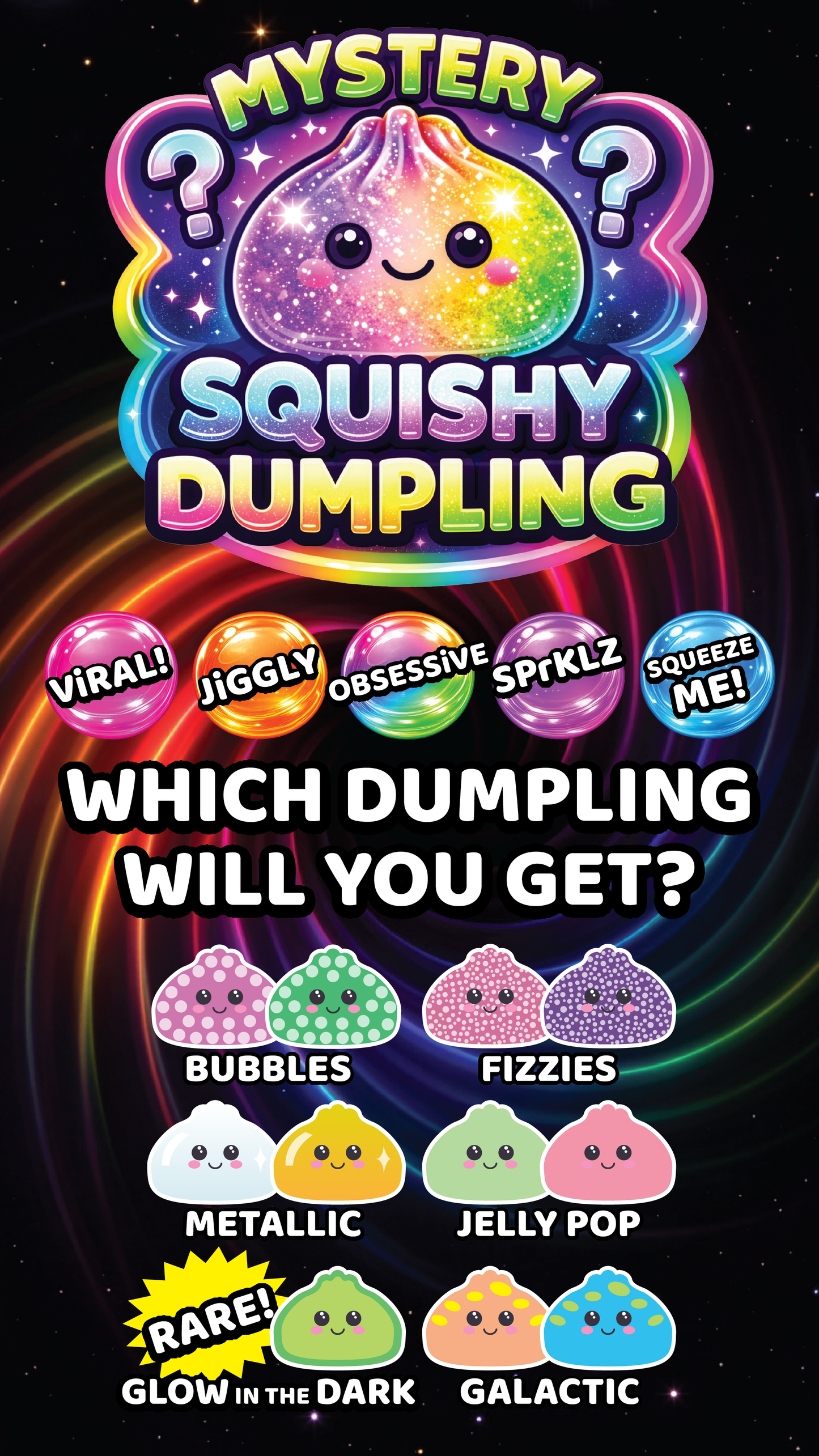 Fun Doh 4" Mystery Dumpling Squishies