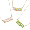 Collegiate Charm Word Necklaces