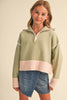 TWEEN KIDS GIRLS HALF ZIP COLLAR SWEATER