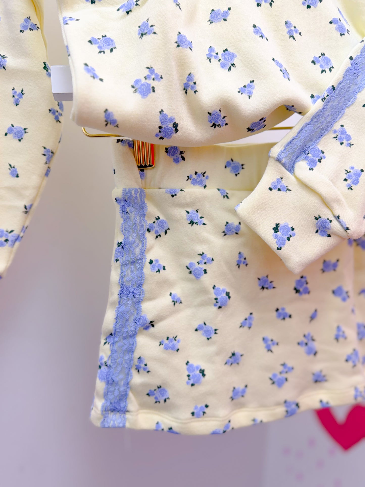 Yellow Blue Rose Skort