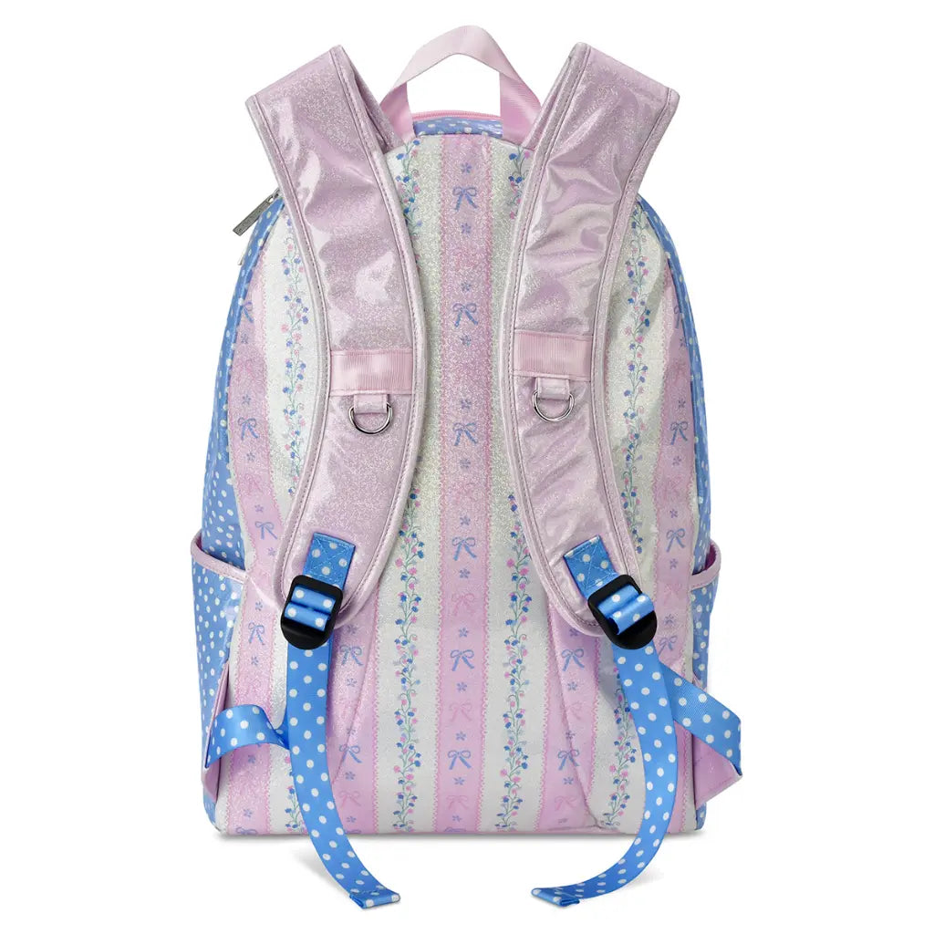Pink Floral Stripe Back Pack