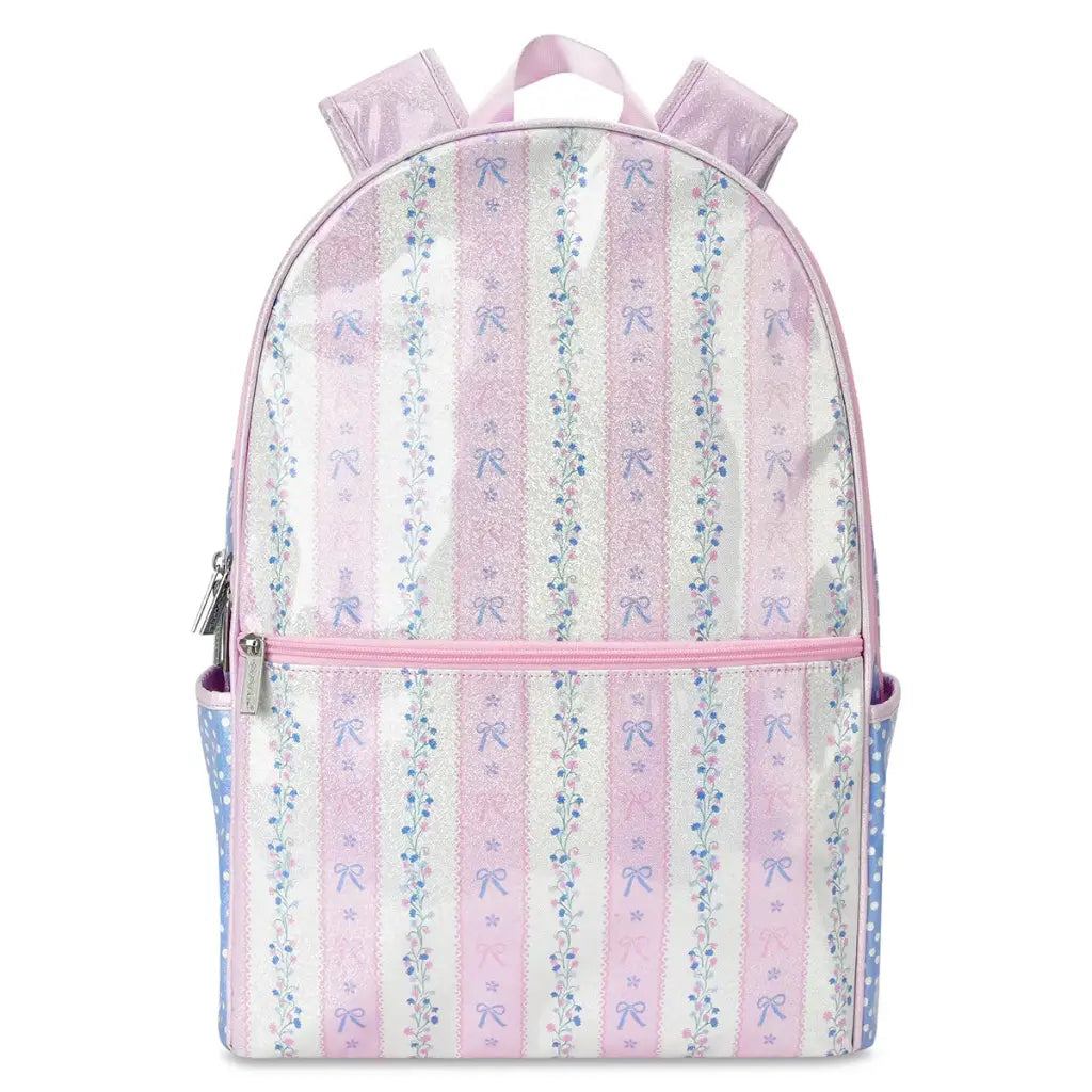 Pink Floral Stripe Back Pack