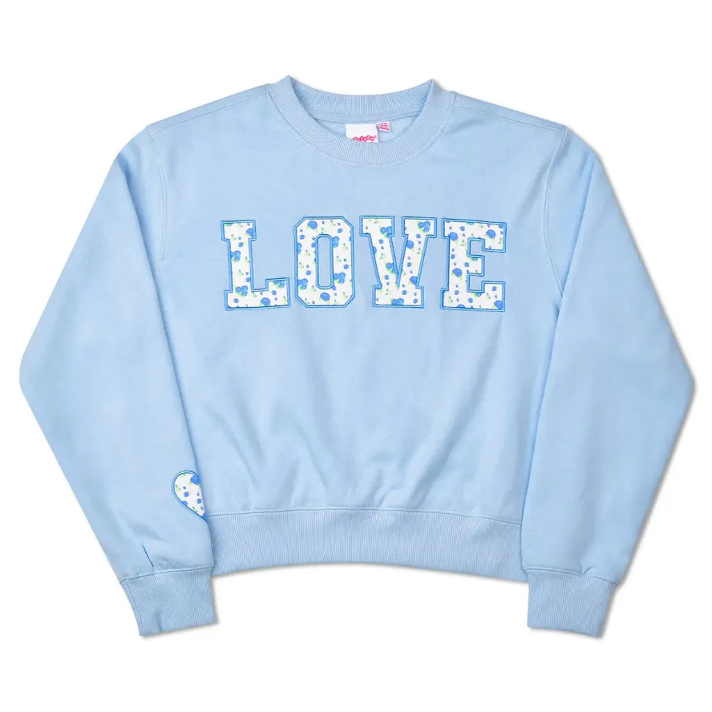 Blue Floral Love SweatShirt