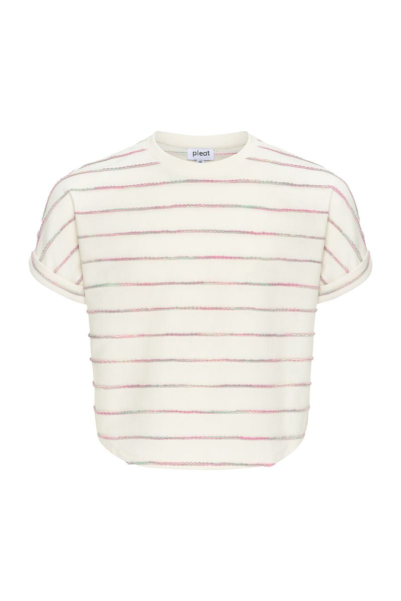 Fran Top Green/Pink Stripe