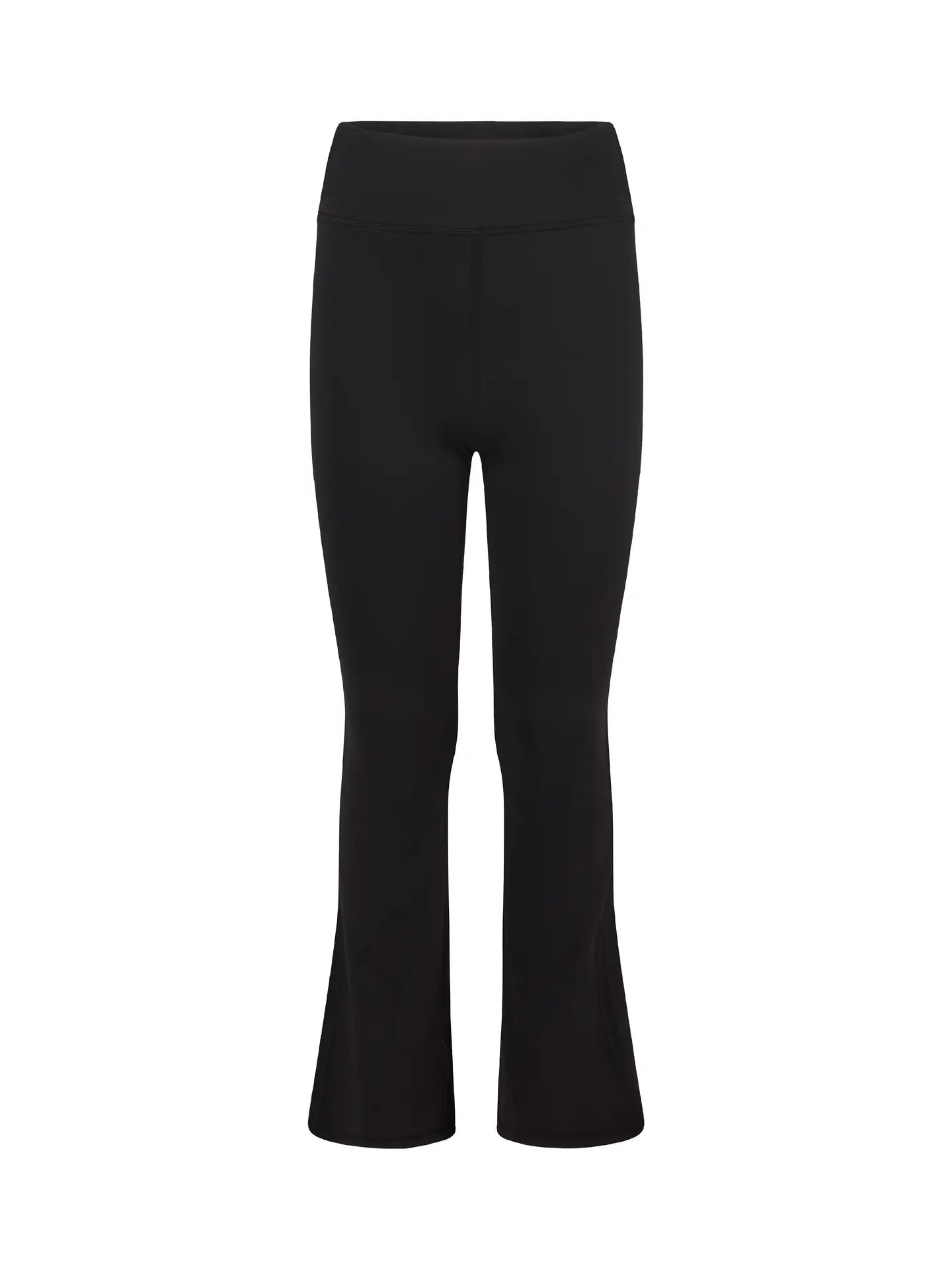 High Rise Ruched Everyday Flared Pants - Black