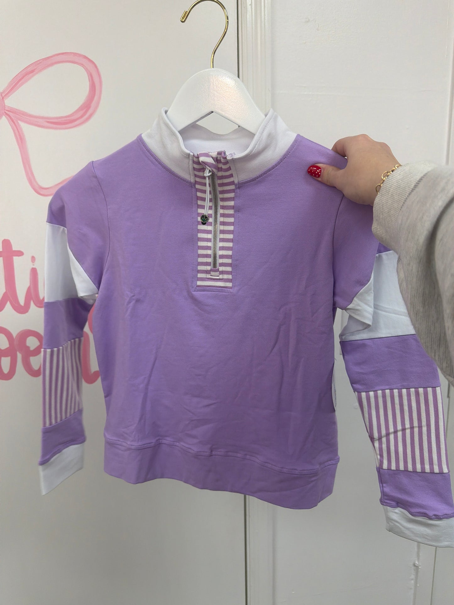 Color Block Zip Sweatshirt