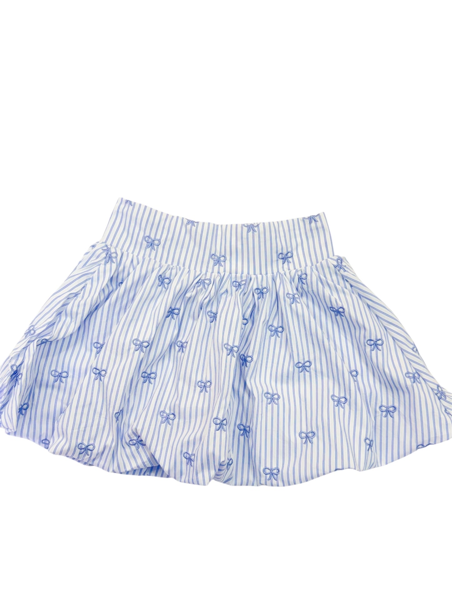 Blue Stripe Bow Skort