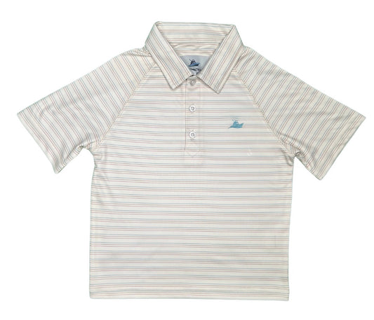Youth SS Polo - Blue/Sand