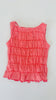 Smocked Red Gingham Tank