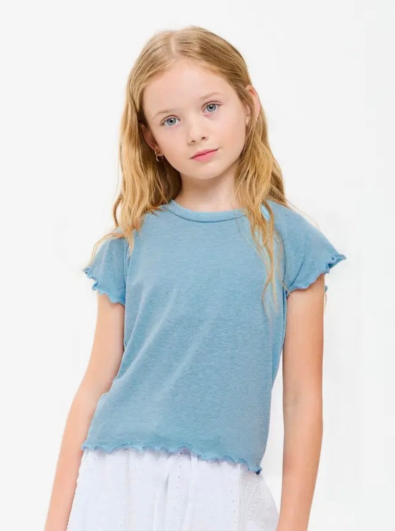 Lettuce Edge Cap Sleeve Top