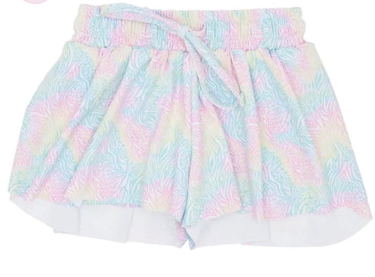 Zebra Rainbow Butterfly Shorts
